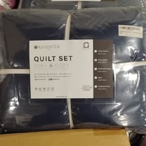 Queen Navy Blue Quilt Set - Soft & Cozy Home Bedding